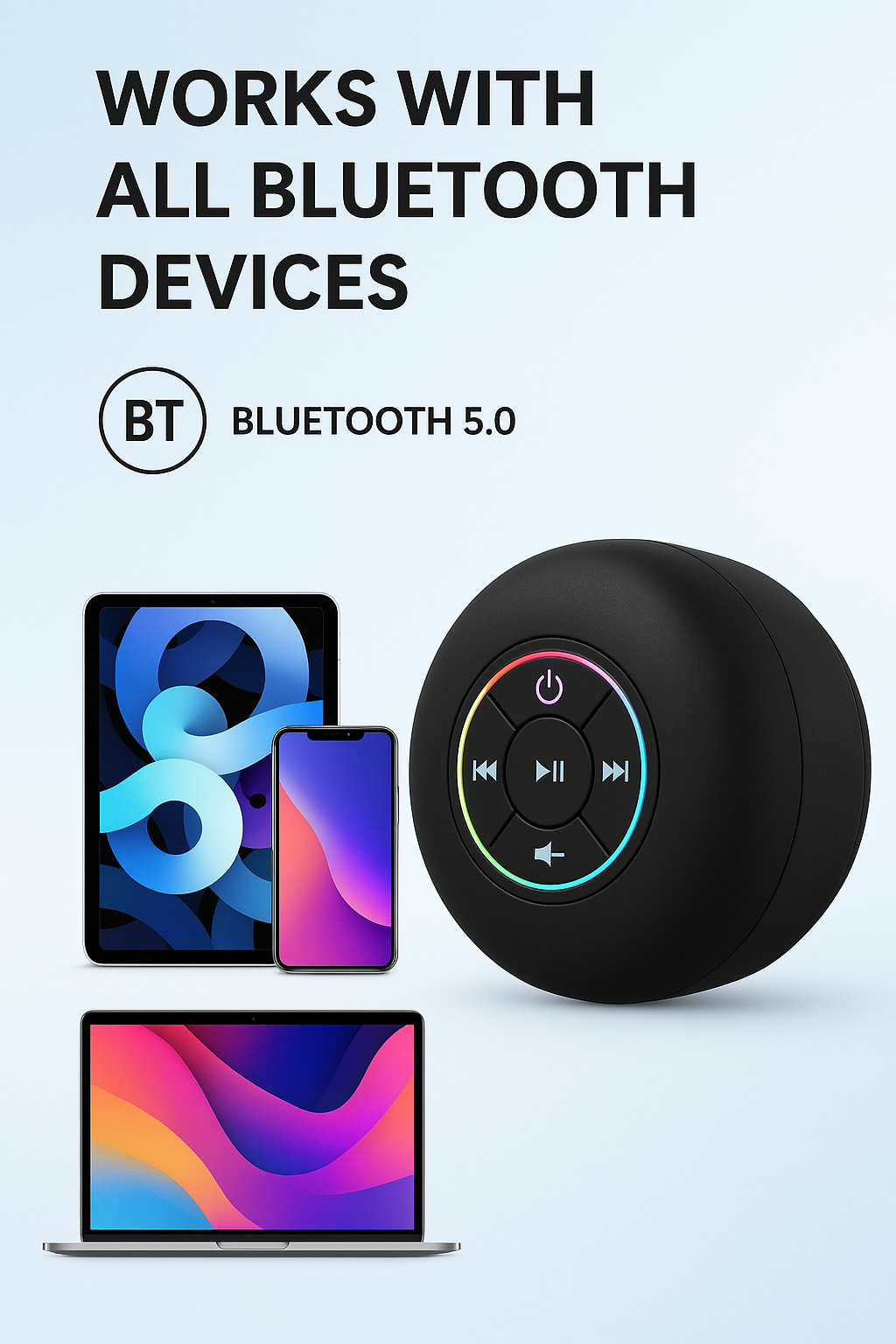 Waterproof LED Bluetooth Speaker