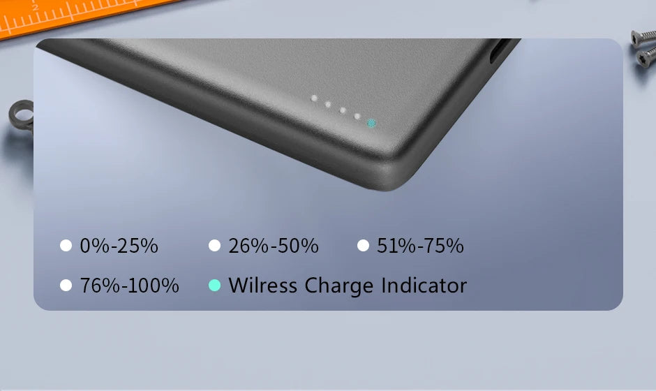 Ultra-Slim MOVESPEED 5000mAh Magnetic Power Bank, 20W PD Wireless Charging