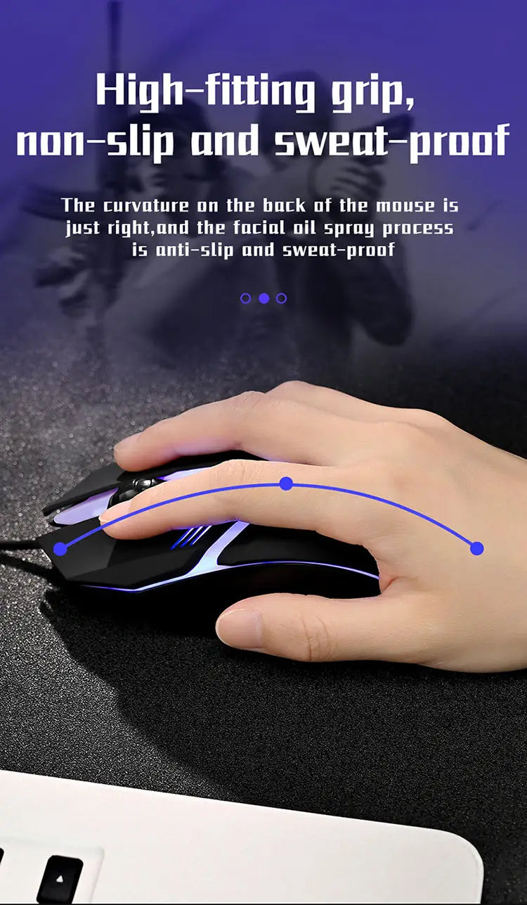 2023 High-Quality Ergonomic Gaming Mouse - USB Wired Backlit Mouse for Desktop & Laptop