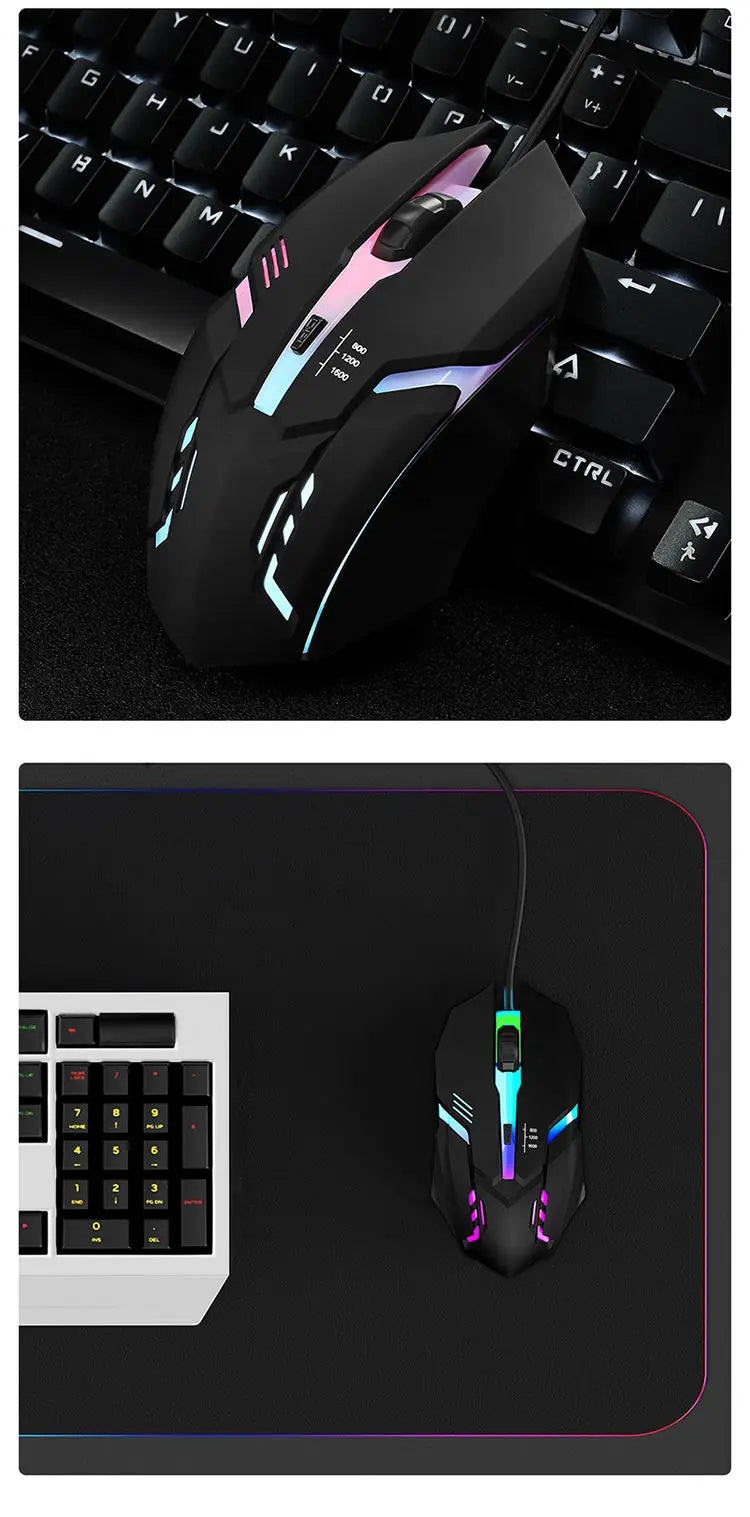 2023 High-Quality Ergonomic Gaming Mouse - USB Wired Backlit Mouse for Desktop & Laptop