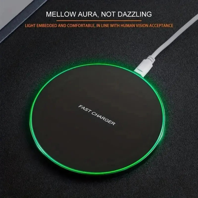 30W Wireless Charger with Fast Charging, Type-C Port | Compatible with iPhone, Samsung, and More