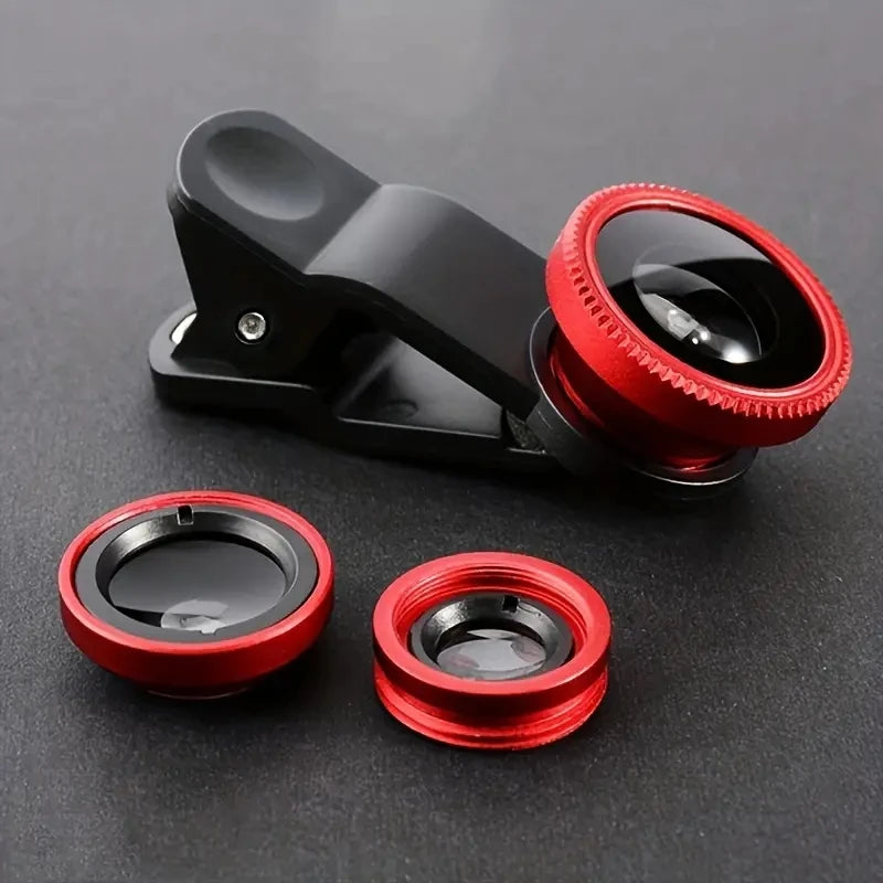 3-in-1 Fisheye, Wide Angle, Macro Camera Lens Kit for Smartphones