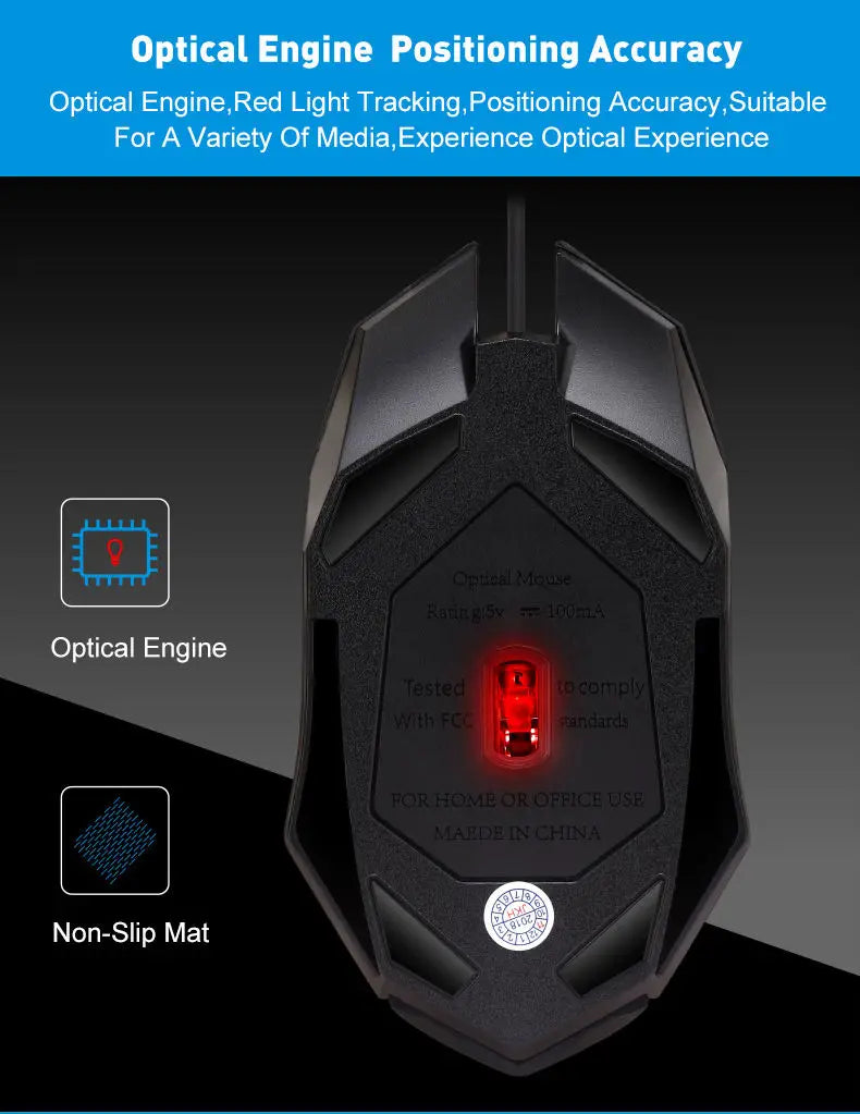 2023 High-Quality Ergonomic Gaming Mouse - USB Wired Backlit Mouse for Desktop & Laptop