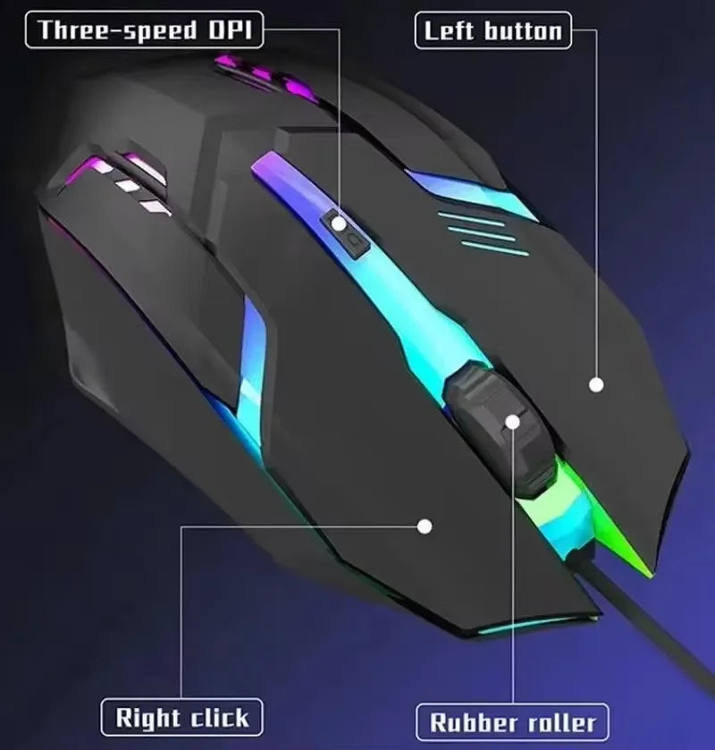 2023 High-Quality Ergonomic Gaming Mouse - USB Wired Backlit Mouse for Desktop & Laptop