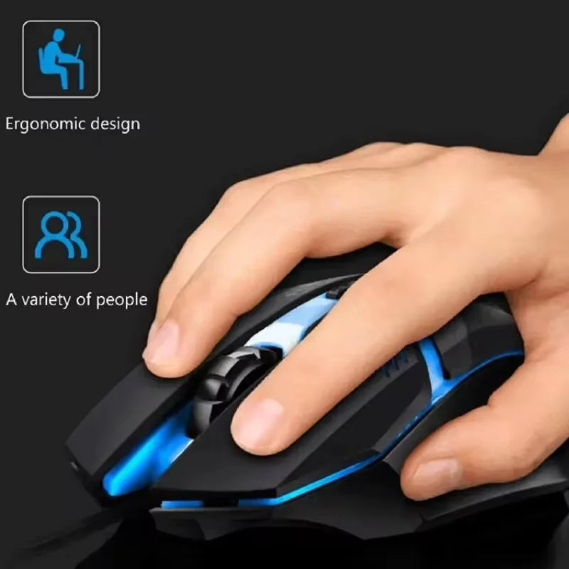 2023 High-Quality Ergonomic Gaming Mouse - USB Wired Backlit Mouse for Desktop & Laptop