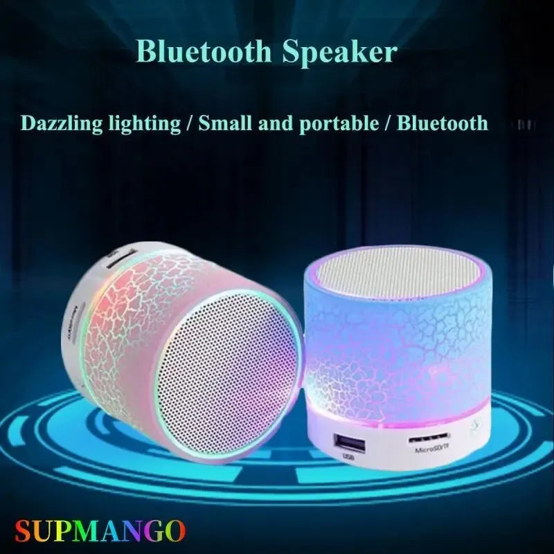 New Mini Portable A9 Dazzling Crack LED Bluetooth Speaker with Subwoofer