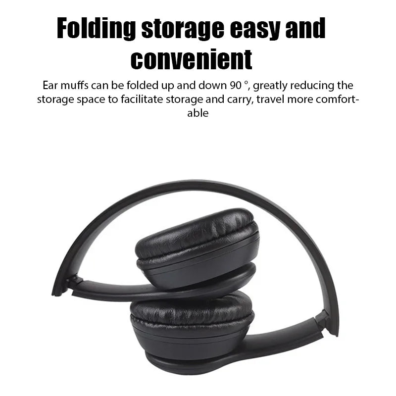 P47 Wireless Bluetooth Headset with Mic, Noise-Canceling, Stereo Sound for Sports, Gaming & PC