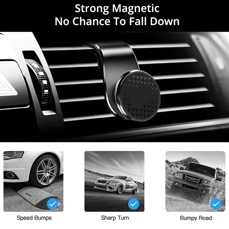 360° Magnetic Car Phone Holder – Air Vent Mount with 360° Rotation for Smartphones