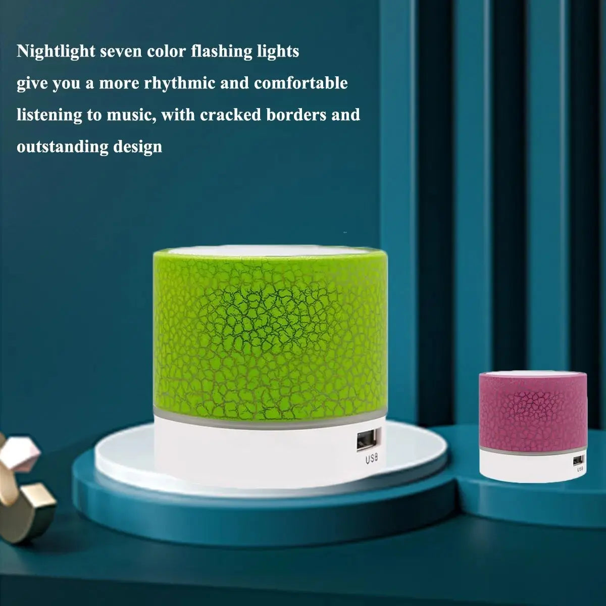 New Mini Portable A9 Dazzling Crack LED Bluetooth Speaker with Subwoofer