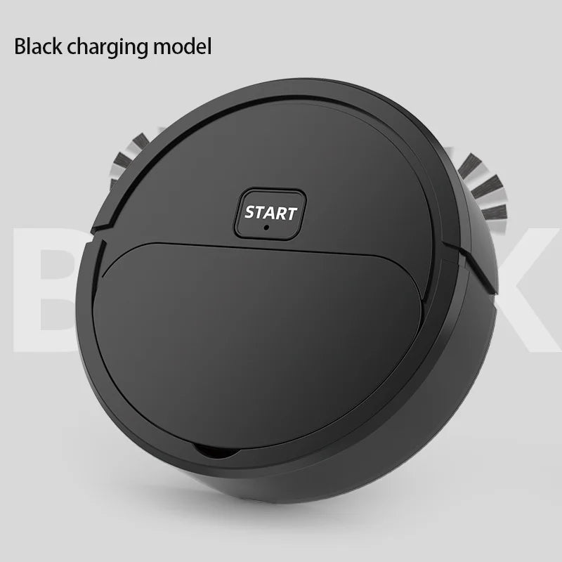 Black 2024 Automatic Portable Robotic Vacuum Cleaner with smart navigation and 3-in-1 cleaning features.