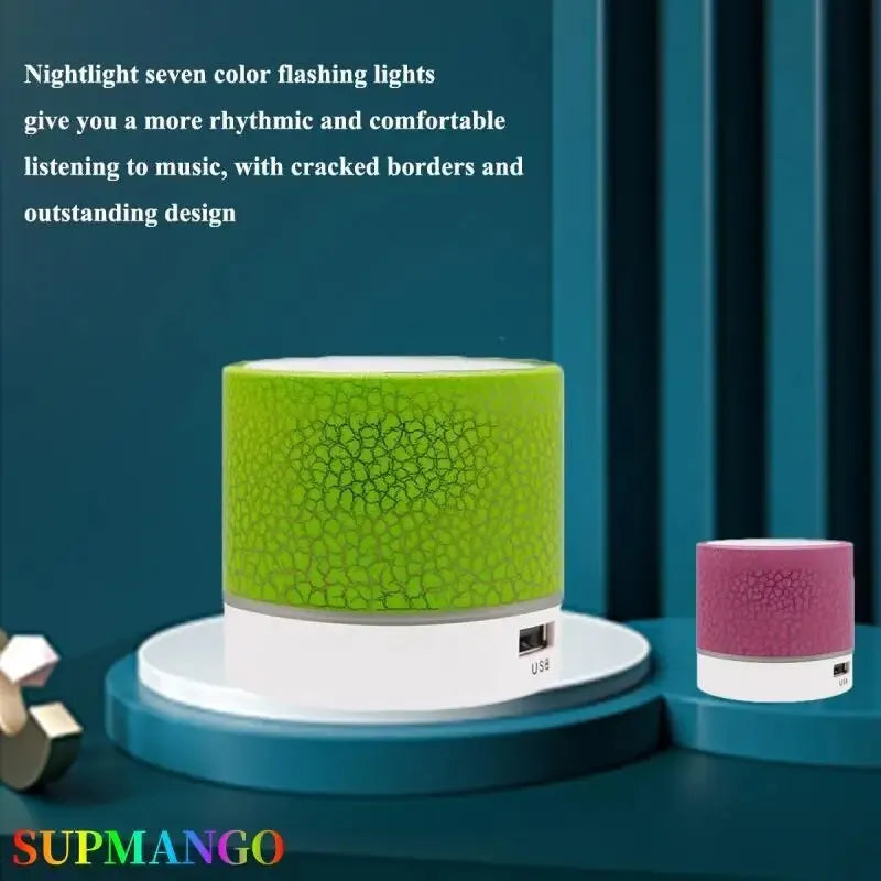 New Mini Portable A9 Dazzling Crack LED Bluetooth Speaker with Subwoofer