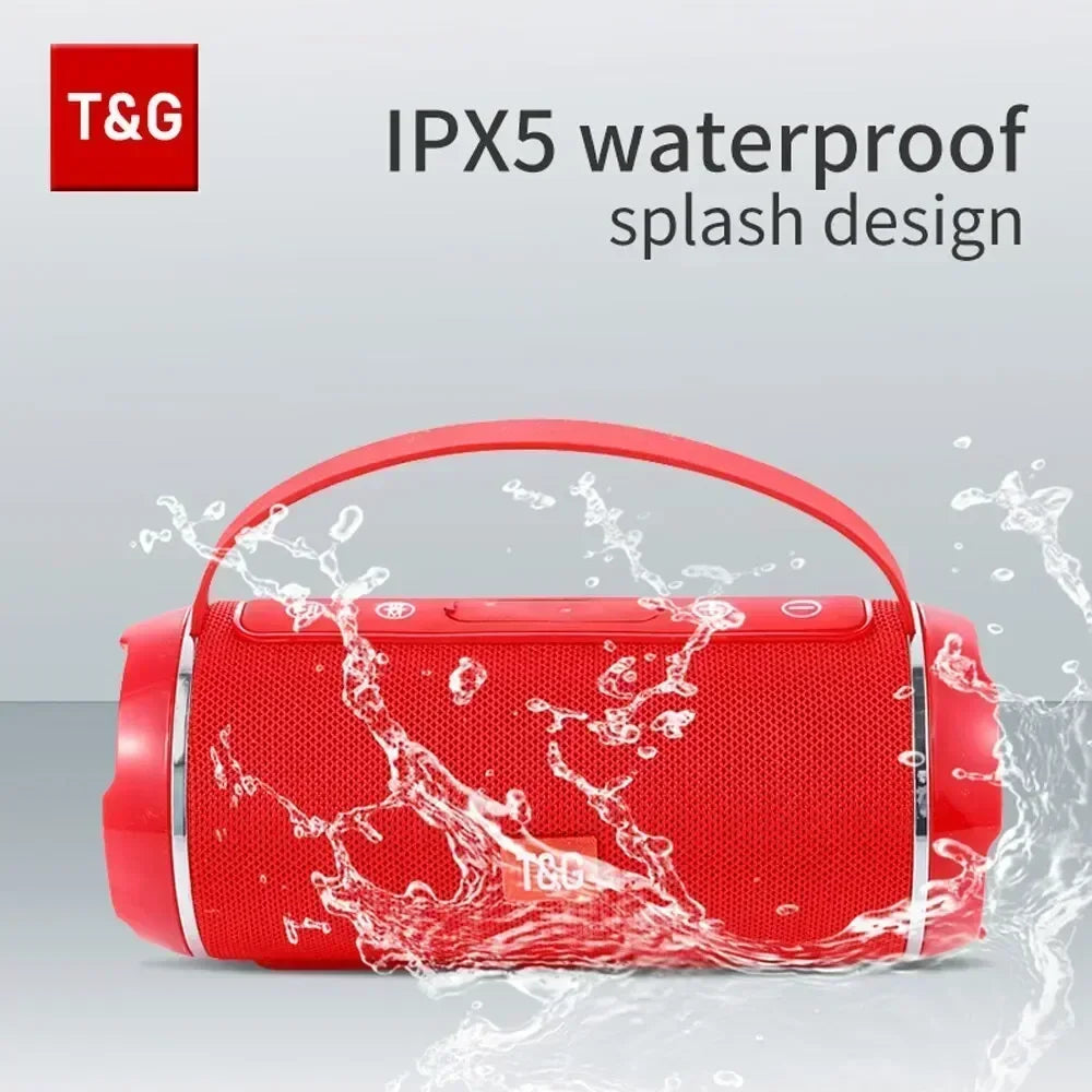 T&G Bluetooth Speaker TG116 TWS Wireless Portable Outdoor Speaker - Waterproof with 3D Stereo Sound and Subwoofer