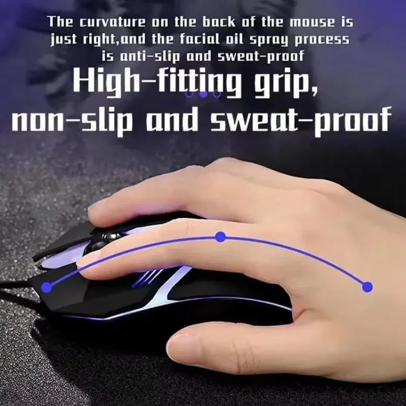 2023 High-Quality Ergonomic Gaming Mouse - USB Wired Backlit Mouse for Desktop & Laptop