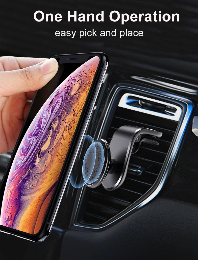 360° Magnetic Car Phone Holder – Air Vent Mount with 360° Rotation for Smartphones