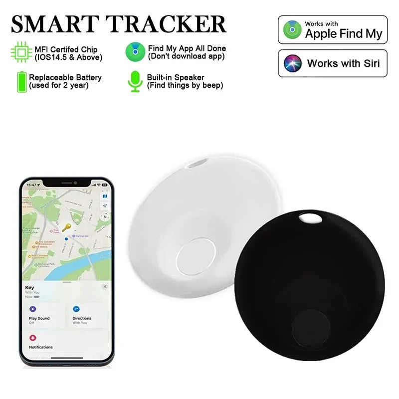 Bluetooth GPS Tracker – Mini Smart Finder for Keys, Wallet, Pets, and Car with Apple Find My Compatibility