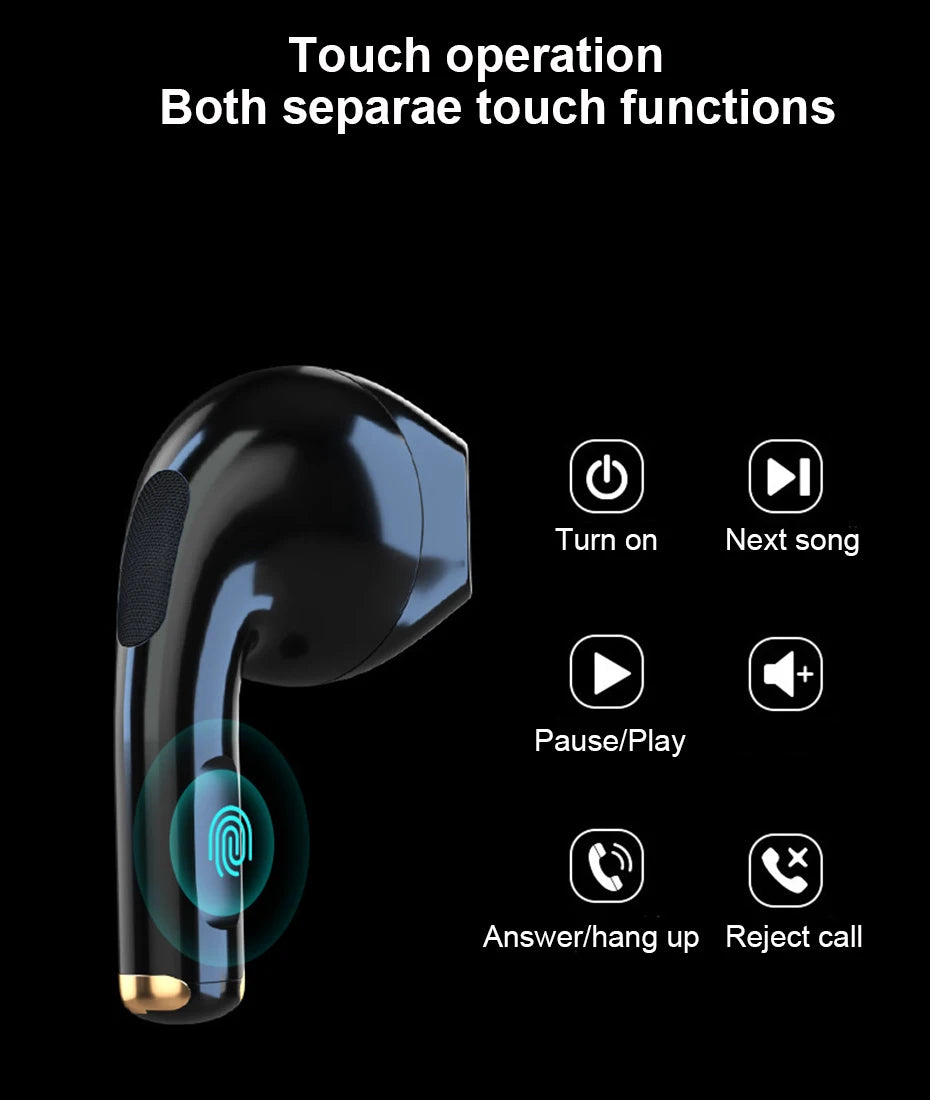 Bluetooth 5.0 Noise-Cancelling Earbuds | Waterproof Wireless In-Ear Headphones with 8D Sound