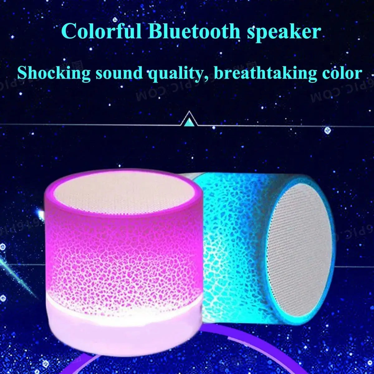 New Mini Portable A9 Dazzling Crack LED Bluetooth Speaker with Subwoofer